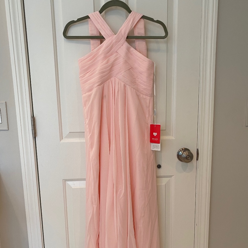 JJ's House Blushing Pink Chiffon long dress (J12)